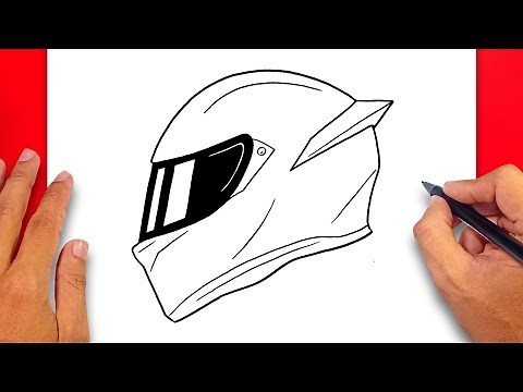 How to draw Motorcycle Helmet - Easy Drawing Motorcycle Helmet