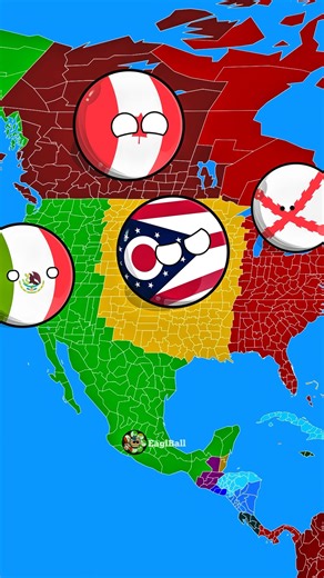 USA 🇺🇸+Canada 🇨🇦 Vs Spanish empire 🇪🇸+Mexico 🇲🇽 in nutshell 😱💀 #countryballs #viralshorts #shorts