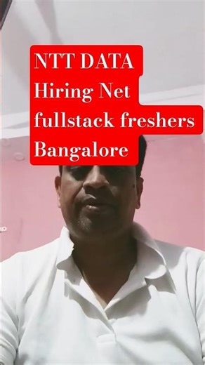 NTT DATA Hiring Freshers 2025 | .NET Developer Fresher Job | Bangalore