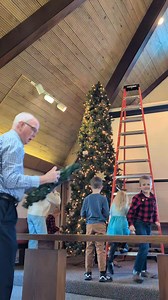 Our congregation spent time getting our church ready for the holiday season today. Thank you to all our youth for making our tree look incredible! 🌲 | Mt Olivet Lutheran Church