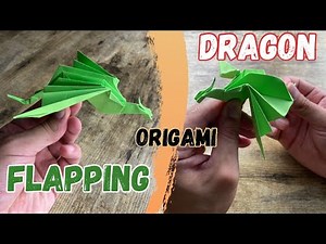 FLAPPING DRAGON ORIGAMI WORLD EASY TUTORIAL | HOW TO MAKE FLAPPING DRAGON ORIGAMI | FLYING DRAGON
