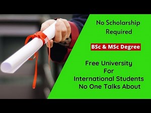 Free online institutions for Bachelors & Masters / Tuition Free Schools For International Students
