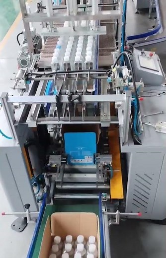 Drop Type Case Packer for Plastic Bottled Water Case Packing