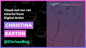 3.7K views · 101 reactions |  Submit your drawing to help save cats! https://bit.ly/DA_DrawACat #InfinitePainter & DeviantArt have teamed up: Learn to draw a cat with digital artist ChrissaBug to raise money for The Humane Society of the United States! | DeviantArt | Facebook