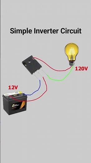 Simple Inverter Circuit | DC to AC Easy Circuit #shorts #electrical #electrician #electronics