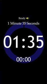 Ready 📢 1 MINUTE 35 SECOND TIMER & ALARM #timer