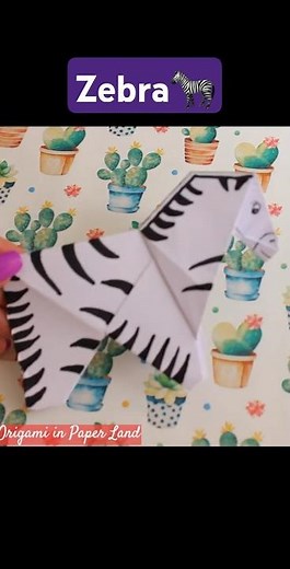 Origami Zebra Tutorial🦓 How To Make an easy Origami Zebra #diy #how #animals #tutorial #art #craft