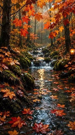🍂 Rain on Autumn Leaves 🌧️ Sleep & Relax