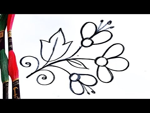 Easy And Simple Hand Embroidery Design For Beginners | Step By Step Tutorial