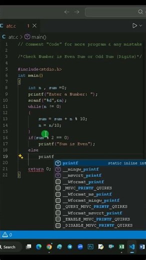C Program to Check Sum of Digits Even or Odd | Amresh TechCode