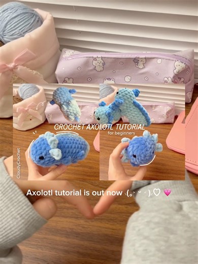 FREE chonky axolotl tutorial is out on my channel ꉂ(˵˃ ᗜ ˂˵) 🥹🫶🏻