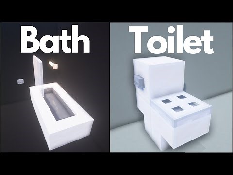 Minecraft: 4 Working Bathroom Build Hacks and Ideas (Redstone Tutorial)