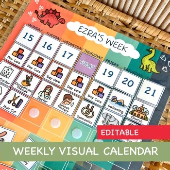 Classroom daily visual schedule editable, Visual schedule autism, Chore Chart.