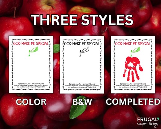 Back to School Christian Handprint Art Apple Craft, Fall Craft Kids' First Day of School Activity, Psalm 139 Handprint Keepsake God Made Me - Etsy