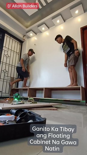 33K views · 485 reactions | Ganito Ka Tibay ang Floating Cabinet Para sa ating Tv Console | D' Allan Builders | Facebook