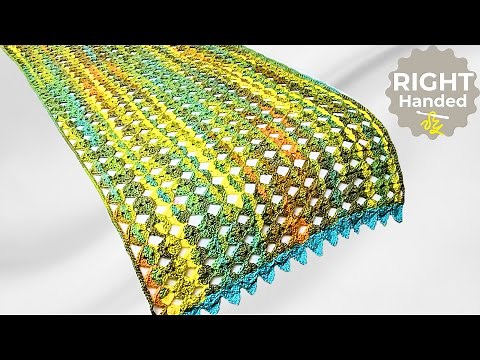 Diamond Acorn Easy Crochet Bed Runner - Quick & Simple!
