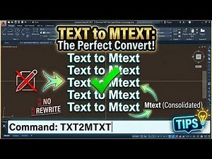 How to Convert TEXT to MTEXT in AutoCAD