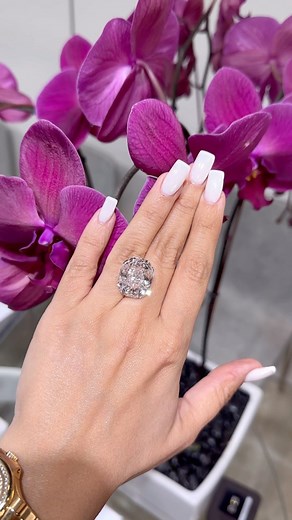 CHAMPAGNE GEM by BEBE BAKHSHI on Instagram: "I am in love, I am obsessed with pink diamonds from @aarachminov_diamonds ! Perfect barbie pink with this gorgeous 23-carat fancy light orangish pink diamond that exhibits a romantic and pretty shade of pink. Contact @aarachminov_diamonds for details on this and their inventory of rare colorless and fancy color diamonds. #MyLoveAffairWithDiamonds #CushionCrush #CushionCut #Pinkfection #PinkDiamond #Brilliance #Scintillation #Fire #Sparkle #LooseDiamon