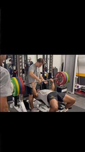 D2 Midfielder of the Year breaks bench press record for Adelphi Lacrosse 😤💪 #shorts
