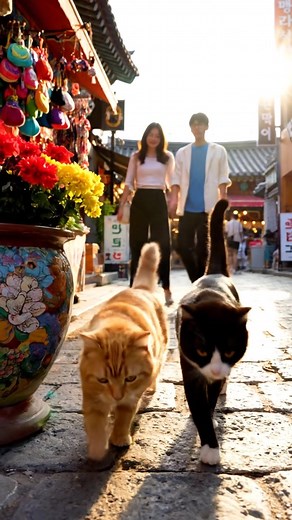 Two Cats Walking Down a Beautiful American Street 🐾🇺🇸 #AmericanCats #CuteCats #CatWalking #StreetCats #USA #CatLovers #FelineFriends #ViralCats #PetVideo #CatShorts | Cat's & Pets