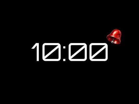 ⏱️ 10 Minute Timer Countdown (10:00) | Black Screen Timer with Alarm 🔔