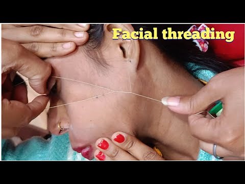 Full face threading step by step/Full face threading tutorial/face threading/facial threading
