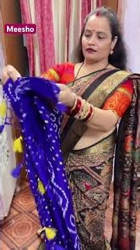 🥰Meesho ready to wear saree🥰Georgette/Bnarsi Silk Chickenkari / Jimmy Choo /Meesho Partywear Saree