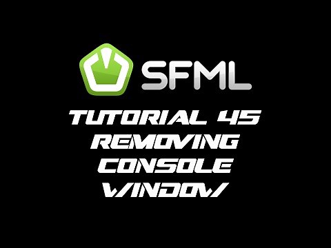 SFML 2.1 Tutorial 45 - Removing Console Window