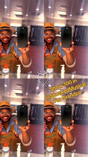 Show 100 in the corn for Grandpa at @Shucked Musical!! Here's to the next 100!! #ThisIsCaldwell