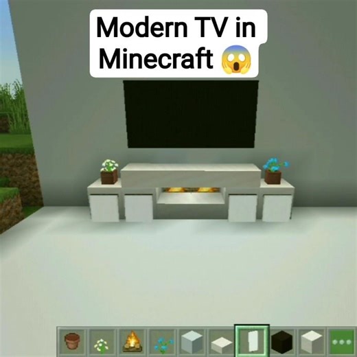 modern TV in Minecraft 😱#minecraft #shorts #gaming #minecraft shorts #viral