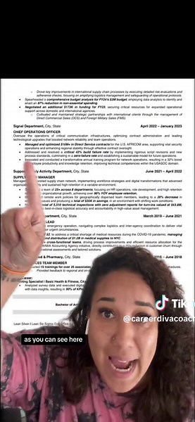 My got reached out to by Amazon to move into the interview stages! What helped? - Professional summary - Comptetencies/Hard Skills labeled - Job titles are not common so we give an overview of the scope of the role BEFORE the bullet points - Quantify bullet points where possible and focus on impact where you can - Clear education details relevant certifications Let’s go out there and land those interviews! #career #careers #resume #resumetips #job #jobs #careeradvice #careertiktok