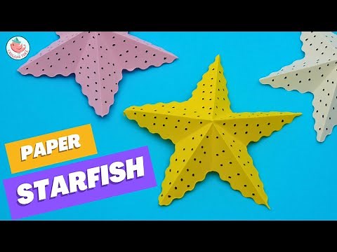 🌟 How to Make Paper Starfish Craft 🌊 | Easy Paper Crafts Tutorial | Origami Star Fish Step-by-Step