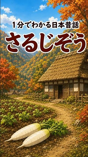 【1分でわかる日本昔話】猿地蔵｜おじいさんをお地蔵さまと勘違いした猿たち