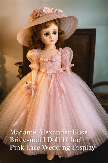 Vintage Madame Alexander Elise Bridesmaid Doll 17 Inch Pink Lace Wedding Display - Etsy