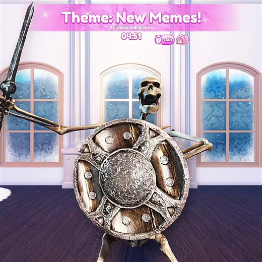[ Skeleton Banging Shield ] #dresstoimpress #memes #roblox | Roblox Dress To Impress Meme