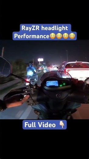 Yamaha RayZR 125 night ride headlight owner review #headlighttest #scootylighttest #ownerreview