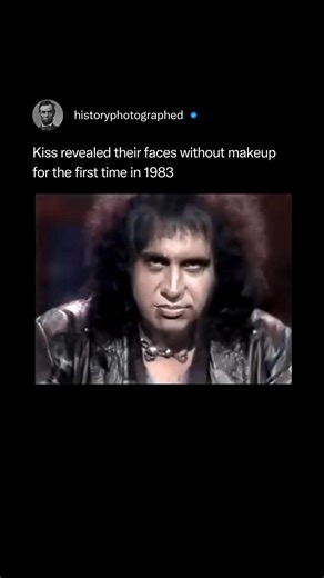 241K views · 2.5K reactions | KISS publicly revealed their faces without makeup for the first time during a surprise, no-warning appearance on MTV on September 18, 1983. This strategic move was made to revive the band's flagging commercial success and promote their eleventh studio album, Lick It Up. Credit: @mtv | History In Pictures | Facebook