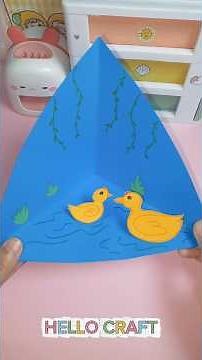 one minutes to make easy paper craft #diy #craftpaper #art #homemadepapercraft #videoshort