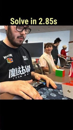 Brian Johnson New cube World Record [2.85s] #rubikscube #worldrecord #shorts