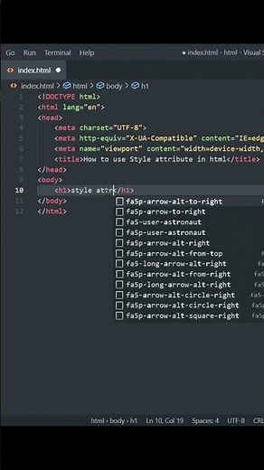 HOW TO USE STYLE ATTRIBUTES IN HTML #shorts #html