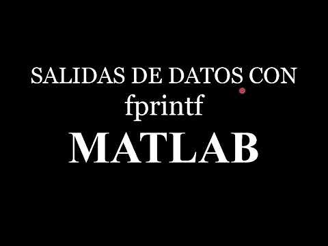 Salida de datos con fprintf y archivo de texto en Matlab