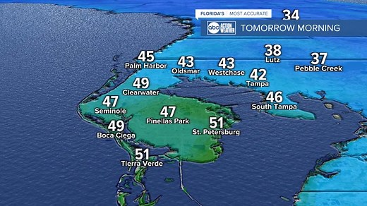 47K views · 214 reactions | Coldest temps in a long time settle into the area tonight! Coastal Citrus and Hernando counties - Frost Advisory where temps could fall as low as 33 Inland Citrus - Freeze Warning where temps could fall as low as 29 The rest of the area avoids those temps, but still way below the average of 58! | Greg Dee | Facebook
