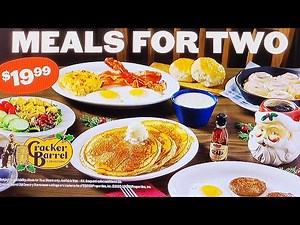 CRACKER BARREL COMMERCIAL 2025 | MEALS FOR TWO ($19.99) MERRY CHRISTMAS FROM CRACKER BARREL