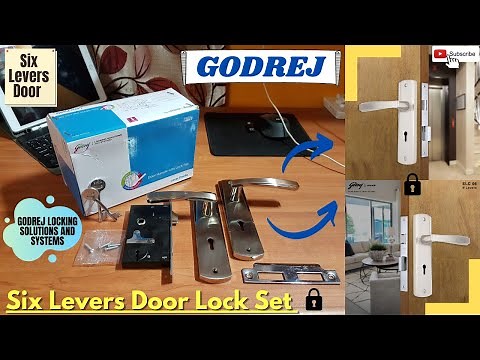 Godrej (ELC 06) Six Levers Door Lock Set with Handle (Satin Steel Finish) Unboxing! 🔐🔥