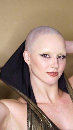 Smooth Bald and Browless Transformation Video by Megan Simpson