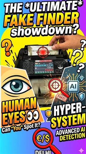 👀 HUMAN EYES vs. HYPER-SYSTEM? Can We Find the Fakes? 🔍💸 #shorts#mixnotecountingmachine #trending