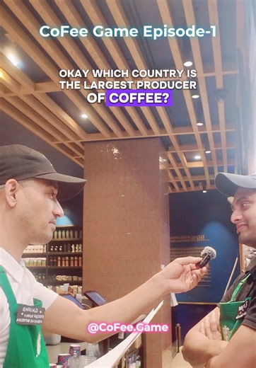 CoFee Game Episode One Asking baristas 5 questions #starbuckscoffee #starbucksuae #coffeetiktok #cofeegame