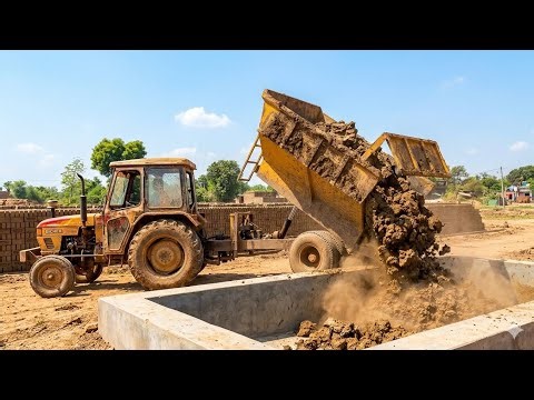 “Brick Making Process | Brick Kiln में Tractor Soil Unloading | JCB Mud Work” viral 