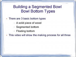 Building a Segmented Bowl - Bowl bottoms