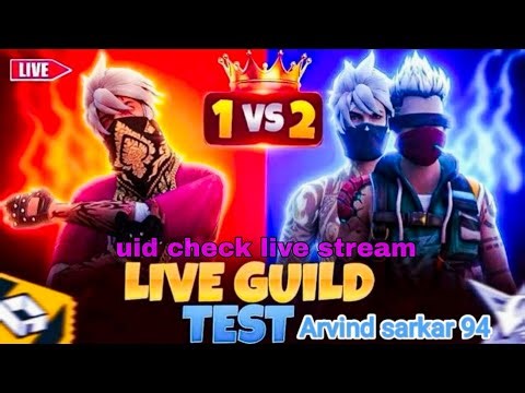 Arvind sarkar 94 gaming 🥶 live stream 🔥 guild test custom 🤯